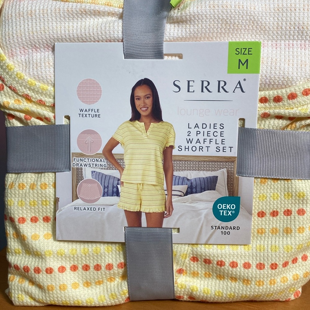 Serra ladies 2 piece Waffle short set